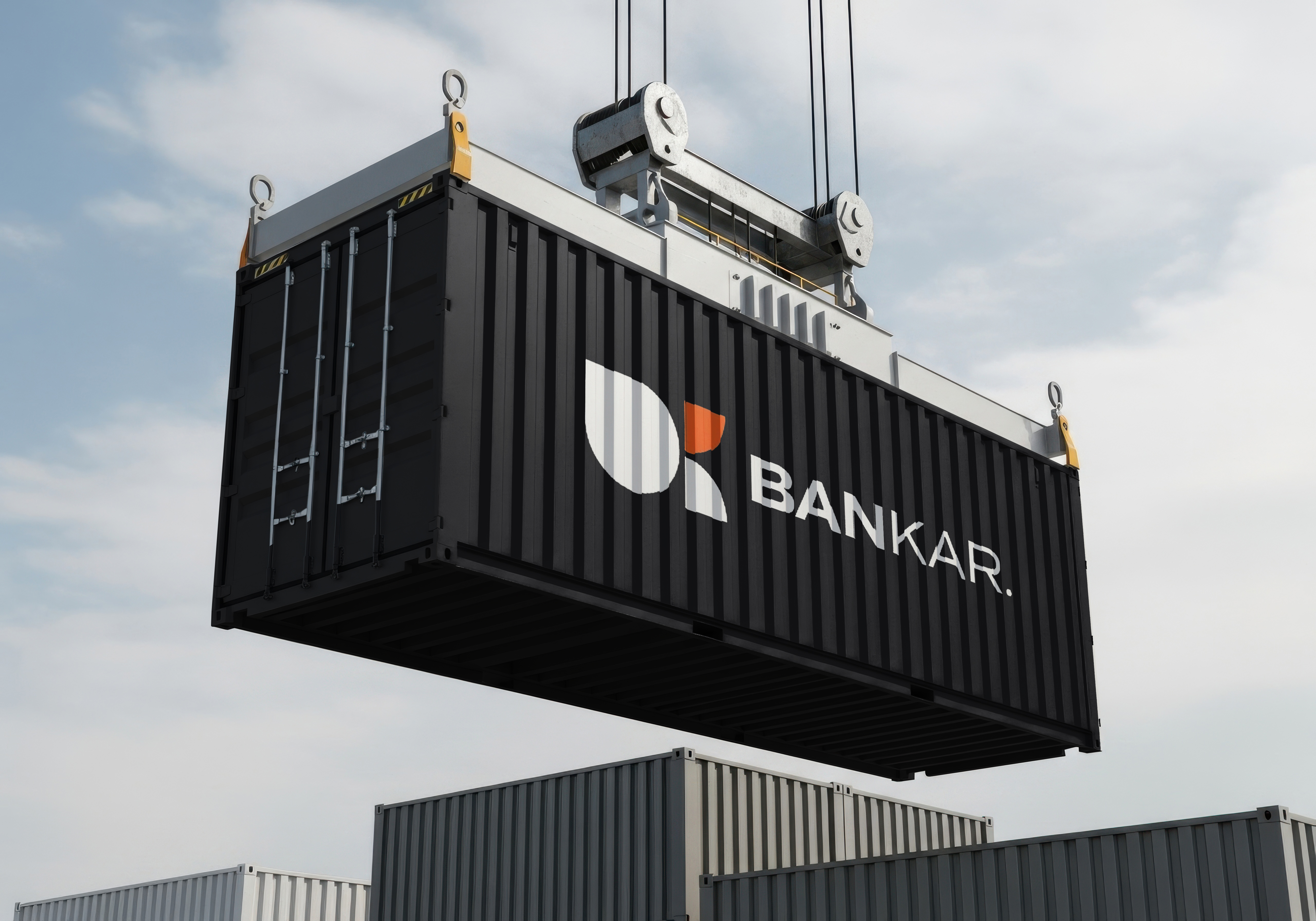 Shipping containers at port